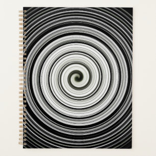 Black And White Spiral Planner
