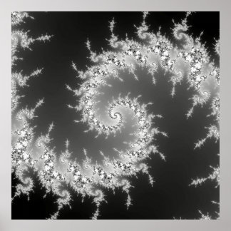 black and white spiral poster