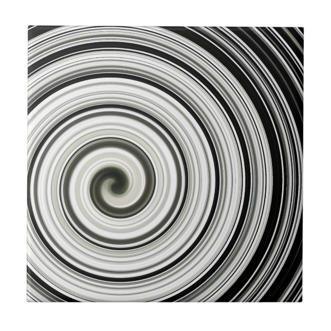 Black and white spiral tile (Front)