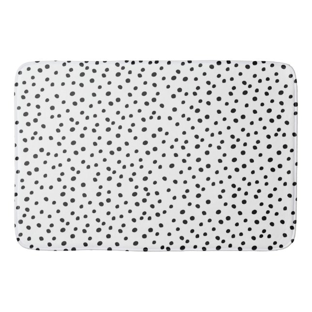 Black and White Spots Bath Mat (Front)