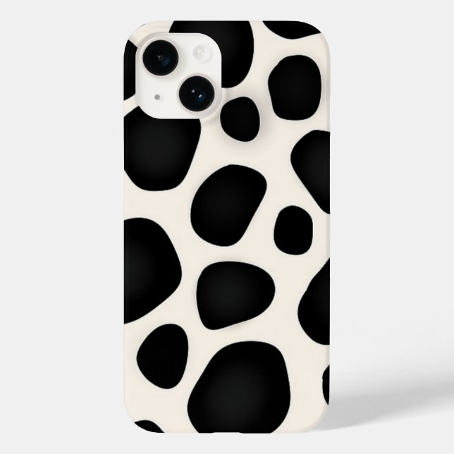 Black and white spots cow print Case-Mate iPhone case (Back)