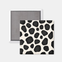 Black and white spots cow print