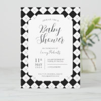 Black and White Square Argyle Gender Neutral