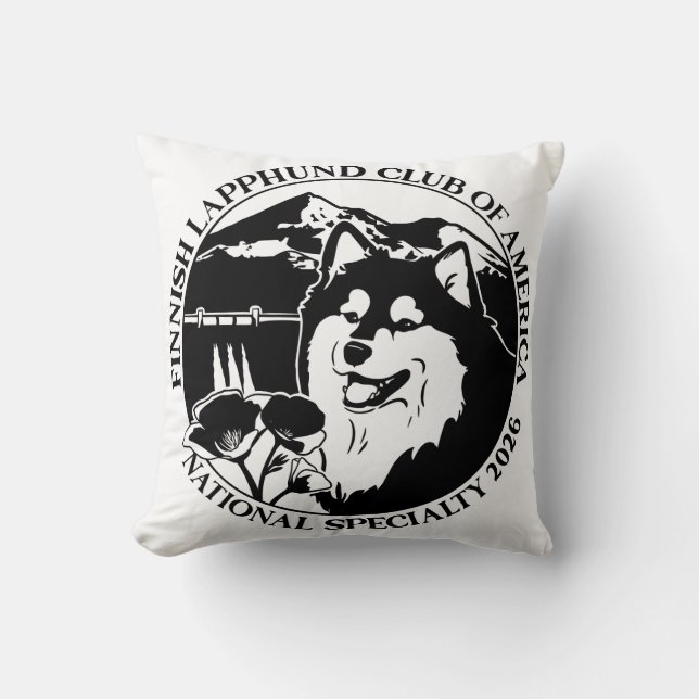 Black and White Square Pillow (Front)