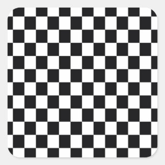 Black and White Square Sticker