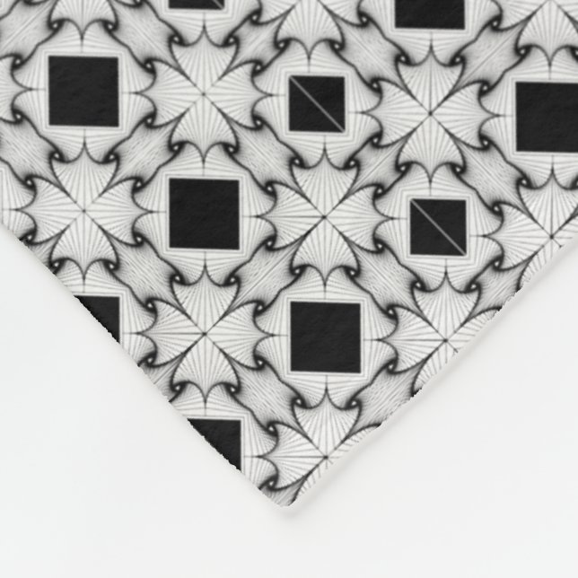 Black and White Squares Blanket (Corner)