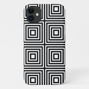 Black and White Squares in Squares Case-Mate iPhone Case