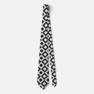 Black and White Squares Tie