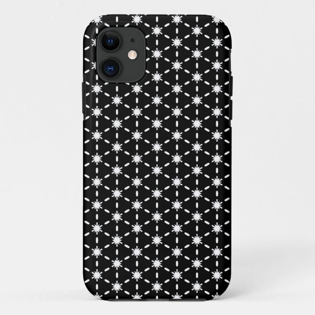 Black and White Star Pattern   Case-Mate iPhone Case (Back)