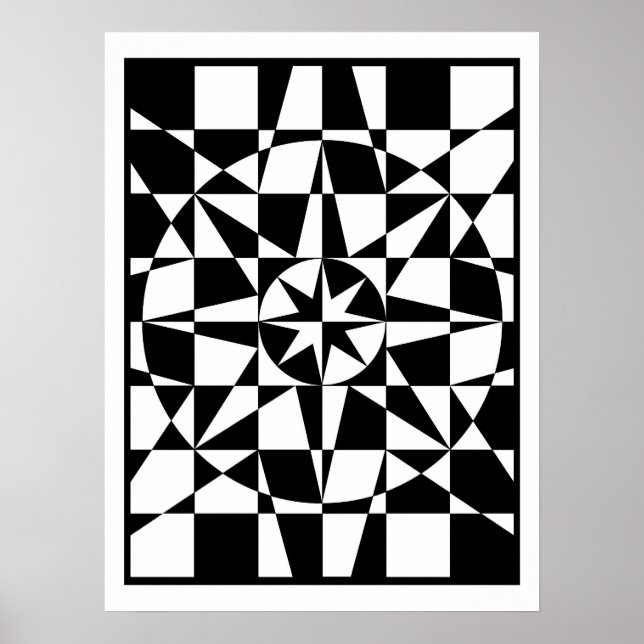 Black and white star poster (Front)