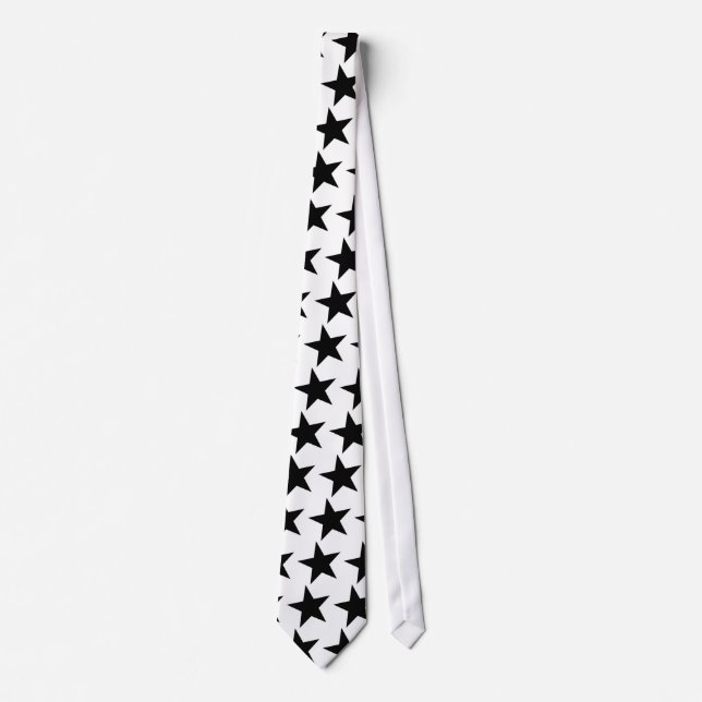 Black and White Star Tie (Front)
