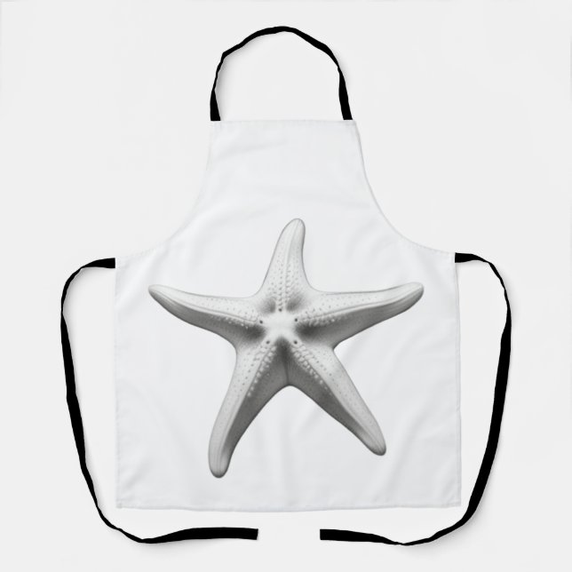 Black and White Starfish Apron (Front)