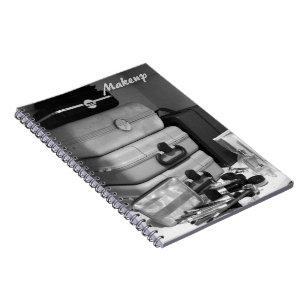Black and White Still Life Makeup Photo Spiral Notebook