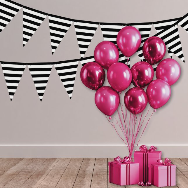 Black And White Stripe Bunting Banner (Creator Uploaded)