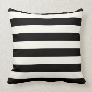 Black and White Stripe Cushion