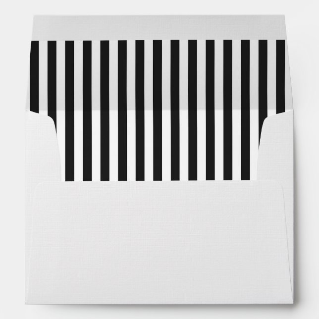 Black and White Stripe Envelope liner (Back (Bottom))