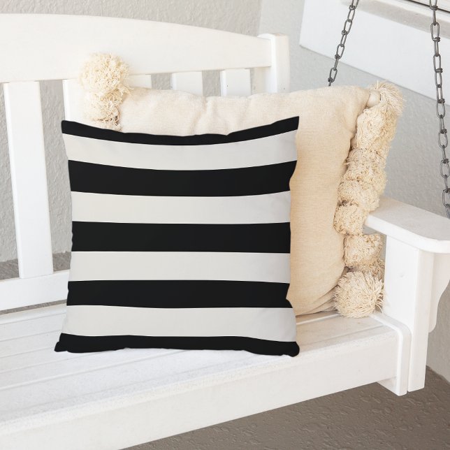 Black and White Stripe Outdoor Outdoor Cushion (Creator Uploaded)