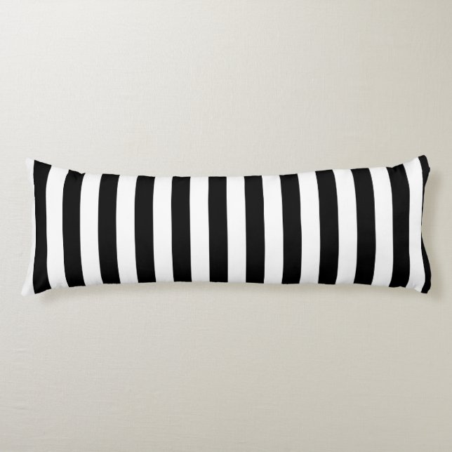 Black and white stripe pattern body cushion (Front)