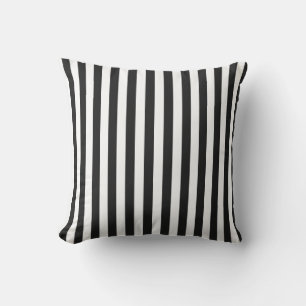 Black and White Stripe Pattern Cushion