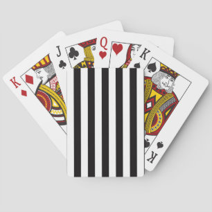 Black and White Stripe Pattern Playing Cards