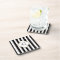 Black and White Stripe Pattern with White Monogram