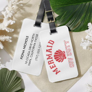 Black and White Stripe Personalised Luggage Tag
