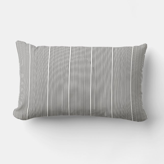 Black And White Stripe Pillow (Front)