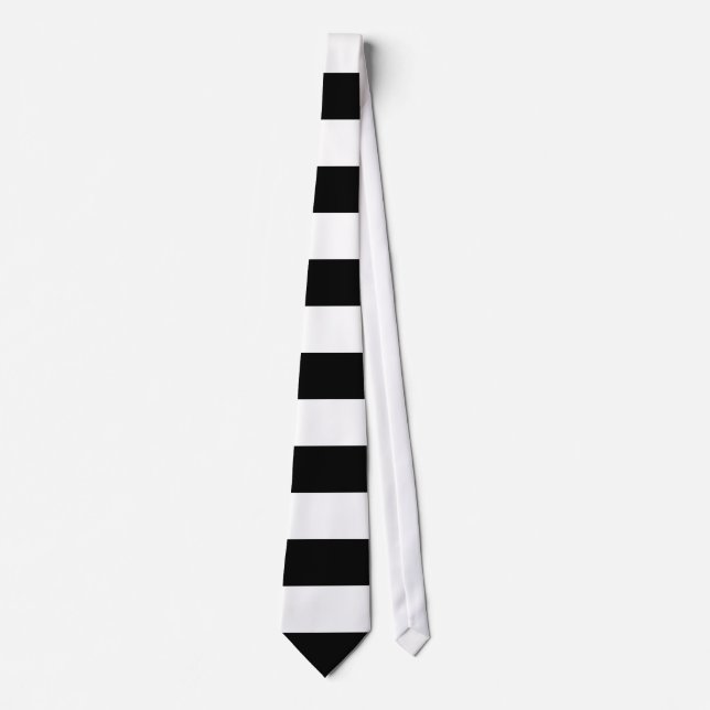 Black and White Stripe Tie (Front)
