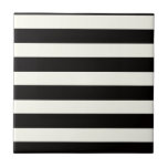 Black and White Stripe Tile<br><div class="desc">Classic black and white stripe pattern</div>