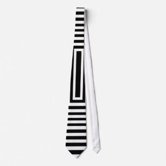 Black and White Stripe with Rectangle Tie Custom