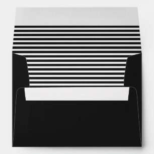 Black and White Striped Envelopes
