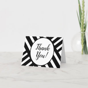 Black and white striped, men's "Thank You!" cards