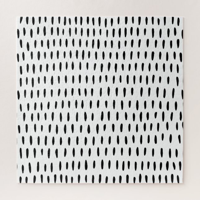 Black and white striped pattern: hand-drawn jigsaw puzzle (Vertical)
