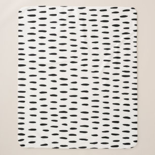 Black and white striped pattern: hand-drawn sherpa blanket