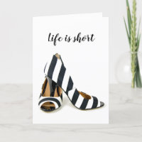 Black and White Striped Pumps Birthday