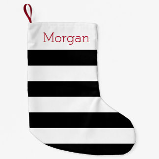 Black and White Striped Stocking
