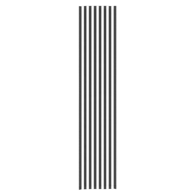 Black and White Striped Table Runner (Front)