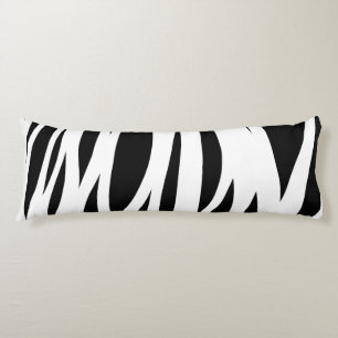 Black and White Stripes Body Cushion