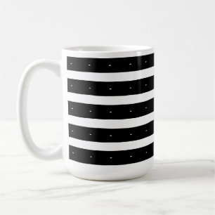 Black and white stripes coffee mug