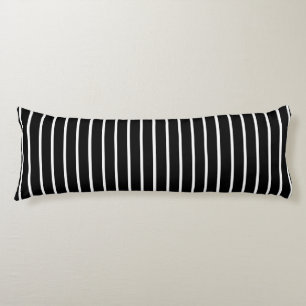 Black and White Stripes Design Body Cushion