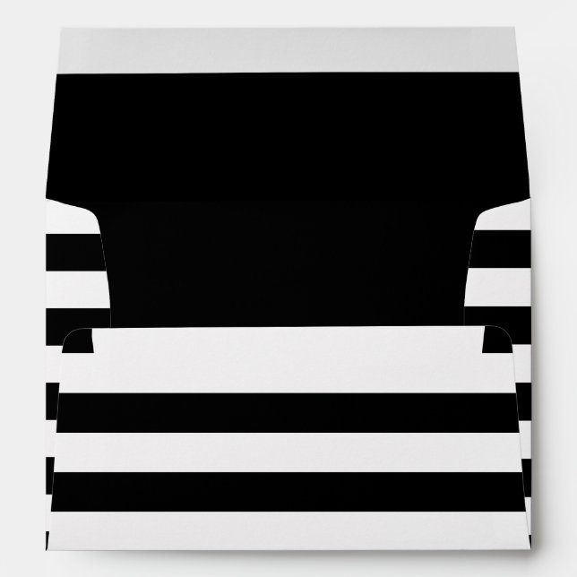 Black and White Stripes Envelope (Back (Bottom))
