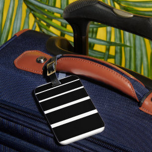 Black and White Stripes iPhone Case Luggage Tag