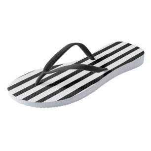 Black and White Stripes Jandals