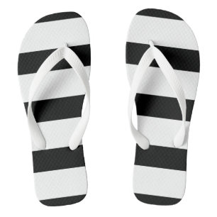Black and White Stripes Jandals