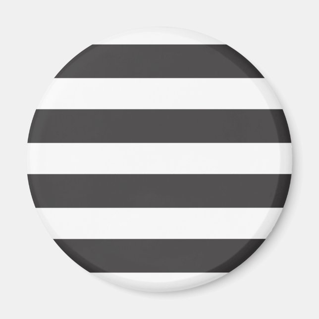 Black and White Stripes Magnet (Front)