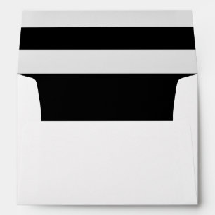 Black and White Stripes Modern Wedding Envelopes