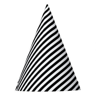 Black and White Stripes Party Hat