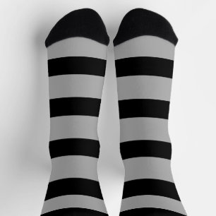 Black and white stripes pattern socks