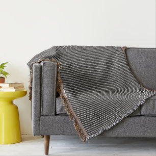 Black and White Stripes Pattern Throw Blanket