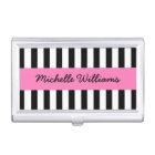 Black and white stripes pink personalised name